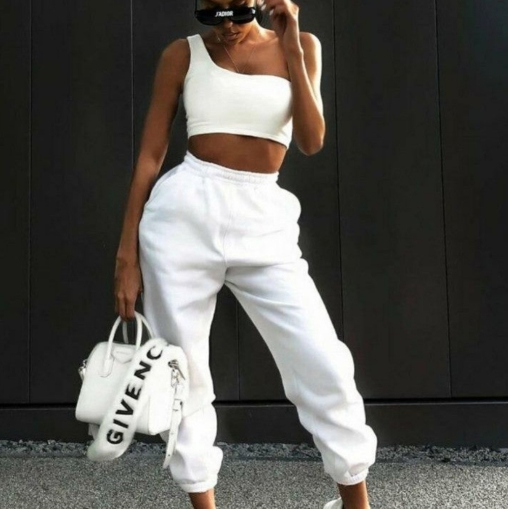 Boohoo Recycled Basic Joggers Ivory